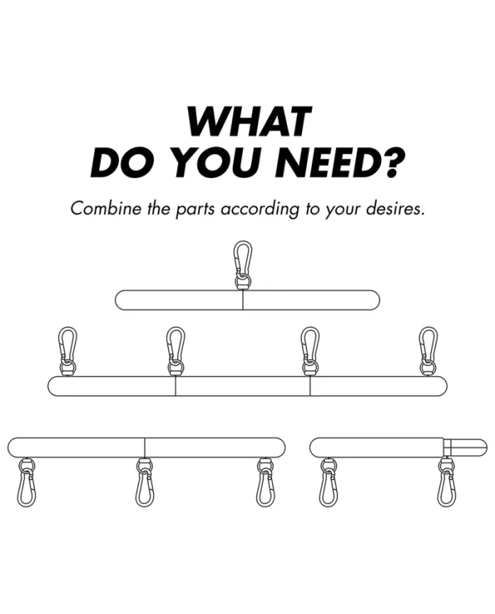 FETISH SUBMISSIVE BONDAGE - BARRE SÉPARATEUR RÉGLABLE 4 PIÈCES FETISH SUBMISSIVE BONDAGE - BARRE SÉPARATEUR RÉGLABLE 4 PIÈCES