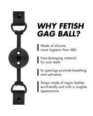 FETISH SUBMISSIVE BONDAGE - BÂILLON À BOULE EN SILICONE RESPIRANT