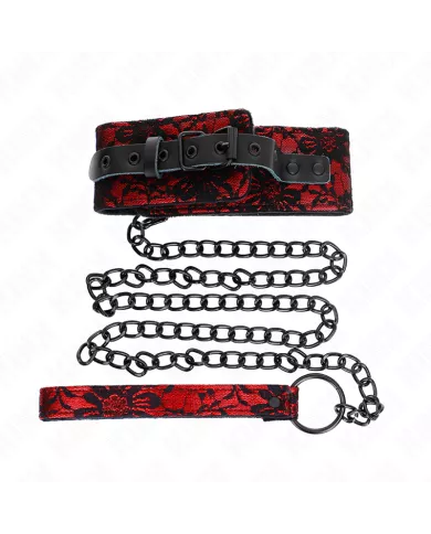 KINK - COLLIER DENTELLE AVEC CEINTURE AVEC CEINTURE EN CUIR VRAI 105 CM / 44 X 5,5 CM KINK - COLLIER DENTELLE AVEC CEINTURE AVEC CEINTURE EN CUIR VRAI 105 CM / 44 X 5,5 CM