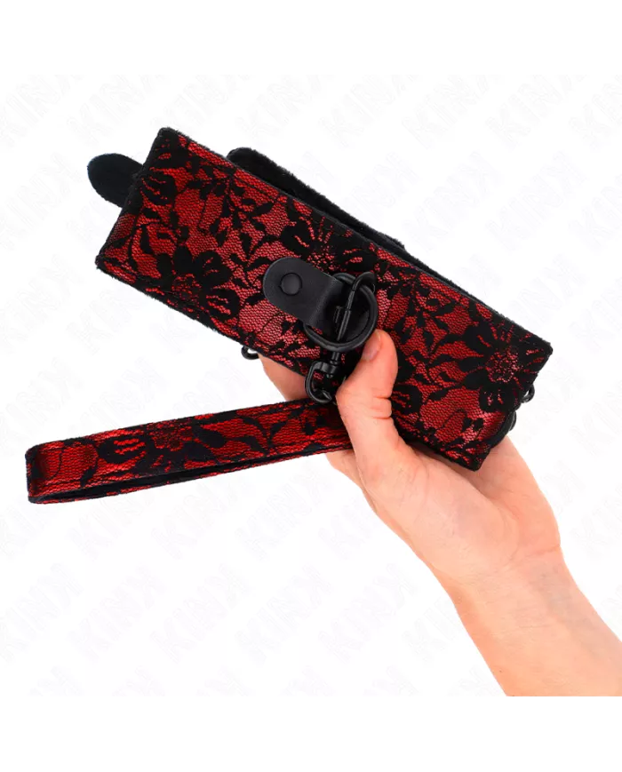 KINK - COLLIER DENTELLE AVEC CEINTURE AVEC CEINTURE EN CUIR VRAI 105 CM / 44 X 5,5 CM
