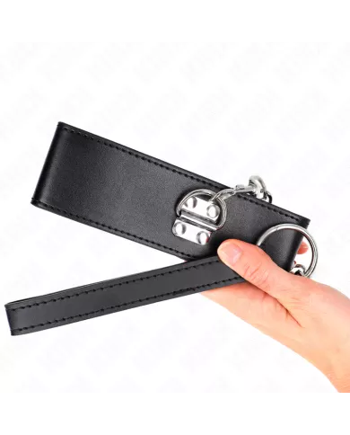 KINK - COLLIER AVEC CEINTURE 65 CM AVEC LARGE BRACELET NOIR AJUSTABLE 33,5-41 CM X 5 CM KINK - COLLIER AVEC CEINTURE 65 CM AVEC LARGE BRACELET NOIR AJUSTABLE 33,5-41 CM X 5 CM