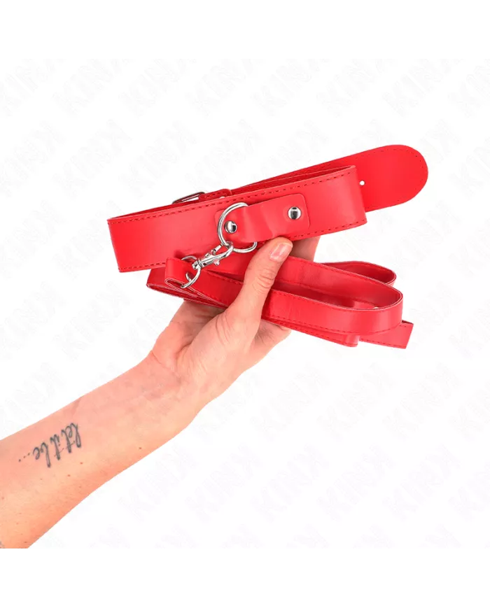 KINK - COLLIER AVEC CEINTURE 116 CM BRACELET ROJO AJUSTABLE 32-50 CM X 8 CM