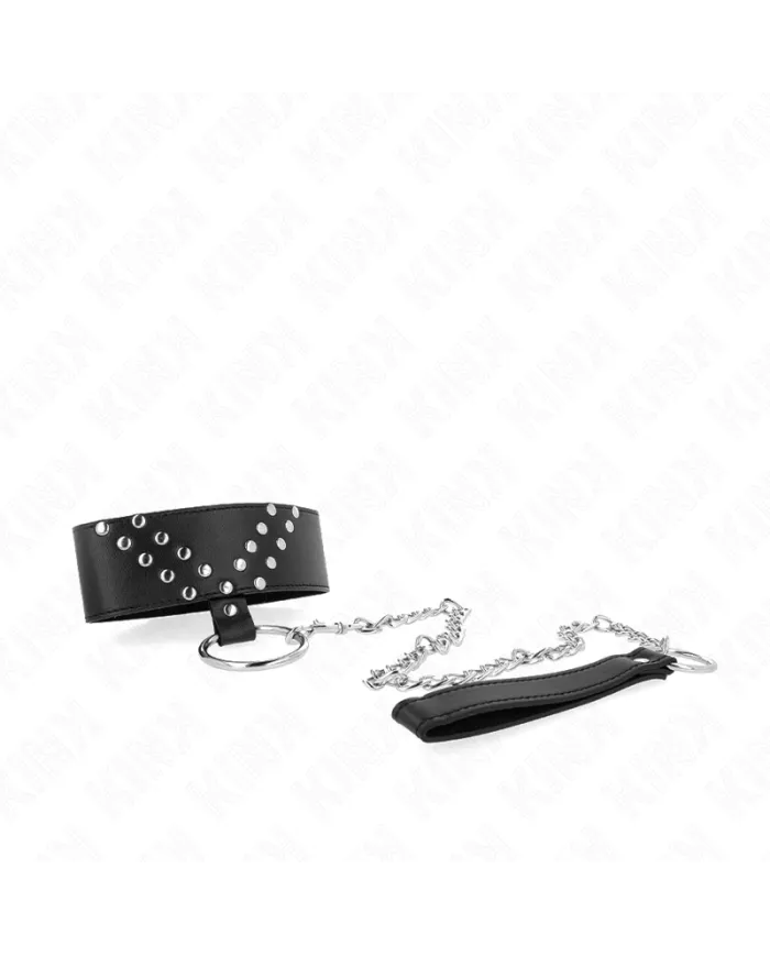KINK - COLLIER AVEC CEINTURE 65 CM AVEC RIVET V RÉGLABLE 36-43 CM X 5 CM