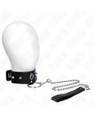 KINK - COLLIER 65 CM AVEC BRACELET AVEC DIAMANTS BLEU AJUSTABLE 36-43 CM X 5 CM