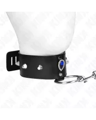 KINK - COLLIER 65 CM AVEC BRACELET AVEC DIAMANTS BLEU AJUSTABLE 36-43 CM X 5 CM
