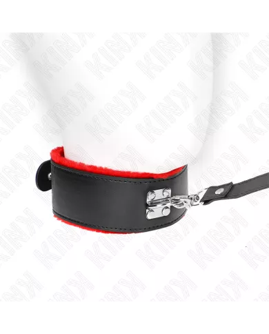KINK - COLLIER AVEC CEINTURE 116 CM AVEC BRACELET EN CUIR ROUGE AJUSTABLE 40-48 CM X 6 CM KINK - COLLIER AVEC CEINTURE 116 CM AVEC BRACELET EN CUIR ROUGE AJUSTABLE 40-48 CM X 6 CM