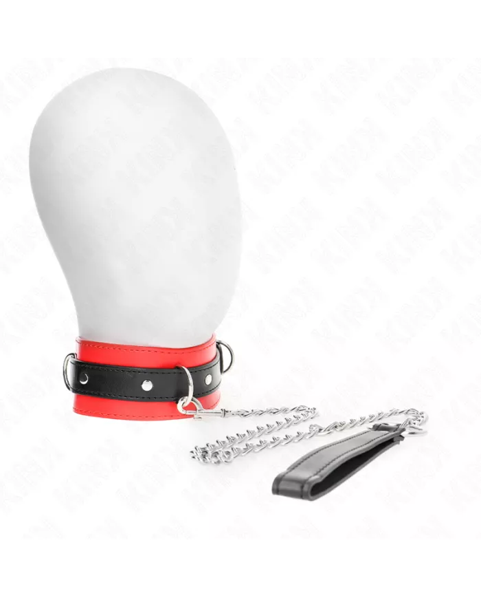KINK - COLLIER AVEC CEINTURE 65 CM AVEC SANGLE ROUGE 54 X 4,5 CM