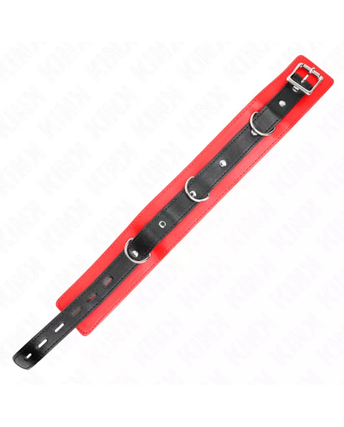 KINK - COLLIER AVEC CEINTURE 65 CM AVEC SANGLE ROUGE 54 X 4,5 CM