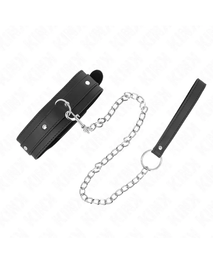 KINK - COLLIER AVEC LAISSE 65 CM 1 ANNEAU RÉGLABLE 38-49 CM X 5 CM