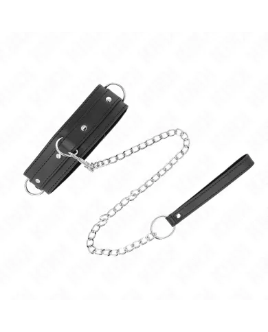 KINK - COLLIER AVEC LAISSE 65 CM 3 ANNEAUX MODÈLE 1 RÉGLABLE 38-49 CM X 5 CM KINK - COLLIER AVEC LAISSE 65 CM 3 ANNEAUX MODÈLE 1 RÉGLABLE 38-49 CM X 5 CM