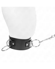 KINK - COLLIER AVEC LAISSE 65 CM 3 ANNEAUX MODÈLE 2 RÉGLABLE 36-43 CM X 5 CM
