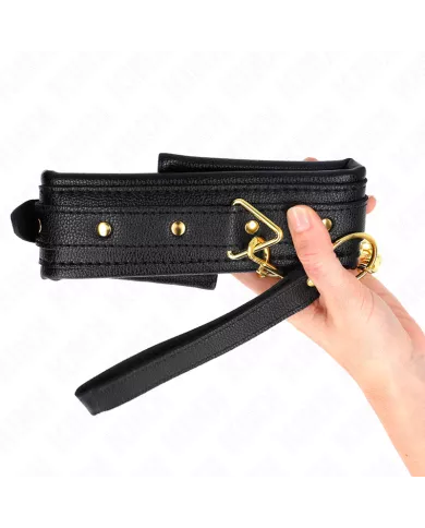 KINK - COLLIER AVEC BRACELET IMITATION CUIR ÉPONGE MODÈLE 1 RÉGLABLE 37-54 CM X 3 CM KINK - COLLIER AVEC BRACELET IMITATION CUIR ÉPONGE MODÈLE 1 RÉGLABLE 37-54 CM X 3 CM