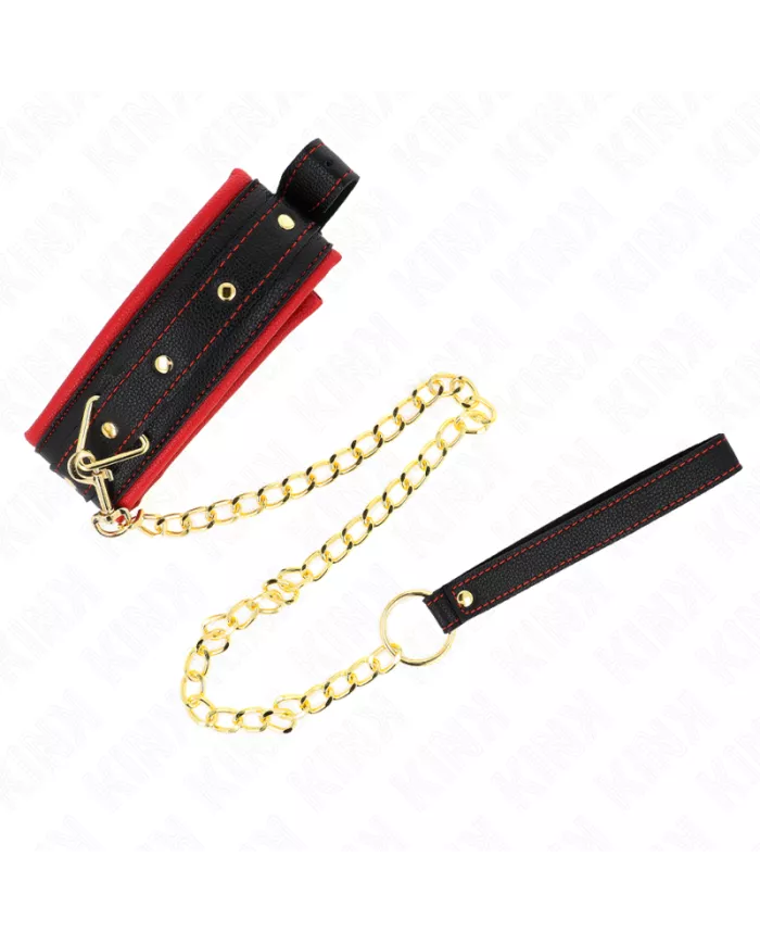 KINK - COLLIER AVEC LAISSE EN TISSU UNI AJUSTABLE 33-48 CM X 5,7 CM