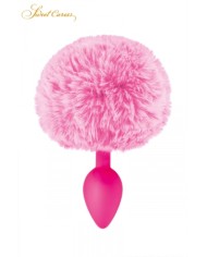 Plug queue de lapin - rose