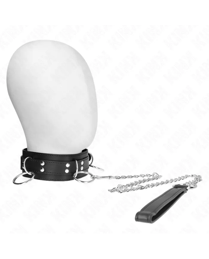KINK - COLLIER ESCLAVAGE 3 ANNEAUX AVEC SANGLE 80 CM 53 X 5 CM