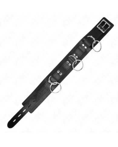 KINK - COLLIER ESCLAVAGE 3 ANNEAUX AVEC SANGLE 80 CM 53 X 5 CM KINK - COLLIER ESCLAVAGE 3 ANNEAUX AVEC SANGLE 80 CM 53 X 5 CM