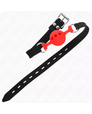 KINK - BÂILLON ENTIÈREMENT SILICONE 55 x 2 CM AVEC BOULE DE 4 CM TAILLE S ROUGE AJUSTABLE 35-51 CM KINK - BÂILLON ENTIÈREMENT SILICONE 55 x 2 CM AVEC BOULE DE 4 CM TAILLE S ROUGE AJUSTABLE 35-51 CM