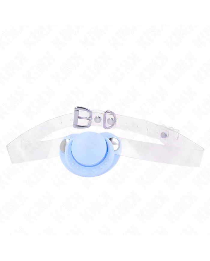 KINK - GAG EN FORME DE SUCETTE BLEU CLAIR 5,5 x 4 CM AJUSTABLE 43-60 CM