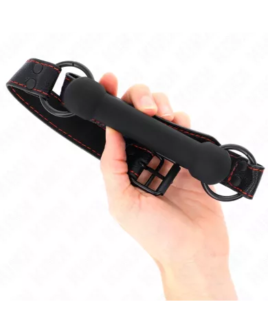 KINK - BONE BAG AVEC SANGLE EN CUIR NOIR AJUSTABLE 41-57 CM KINK - BONE BAG AVEC SANGLE EN CUIR NOIR AJUSTABLE 41-57 CM