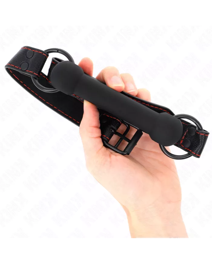 KINK - BONE BAG AVEC SANGLE EN CUIR NOIR AJUSTABLE 41-57 CM