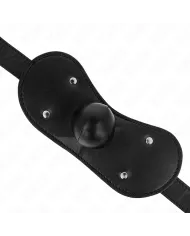 KINK - MASQUE BOUCLES BALL GAG AVEC SERRURE RÉGLABLE 42-60 CM