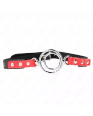 KINK - GAG AVEC PLUSIEURS O-RINGS 4 / 4,8 CM ROUGE 38 X 56 CM