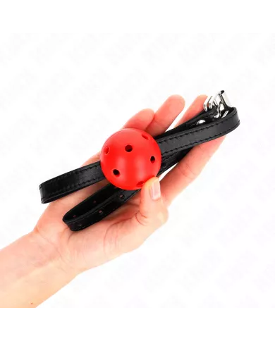 KINK - BÂILLON À BOULE SIMPLICITÉ ROUGE RESPIRANT 4,5 CM 62 x 1,5 CM KINK - BÂILLON À BOULE SIMPLICITÉ ROUGE RESPIRANT 4,5 CM 62 x 1,5 CM