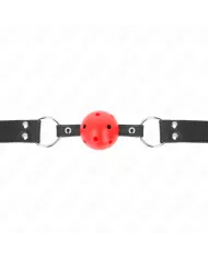 KINK - BÂTON RESPIRANT 4 CM AVEC DOUBLE RIVET CUIR 62,5 x 2,5 CM RÉGLABLE 42-58 CM