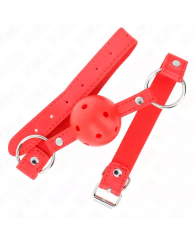 KINK - BÂTON RESPIRANT 4 CM AVEC DOUBLE RIVET MODÈLE 1 ROUGE 62,5 x 2,5 CM RÉGLABLE 42-58 CM KINK - BÂTON RESPIRANT 4 CM AVEC DOUBLE RIVET MODÈLE 1 ROUGE 62,5 x 2,5 CM RÉGLABLE 42-58 CM