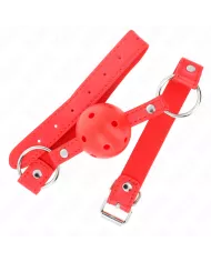 KINK - BÂTON RESPIRANT 4 CM AVEC DOUBLE RIVET MODÈLE 1 ROUGE 62,5 x 2,5 CM RÉGLABLE 42-58 CM