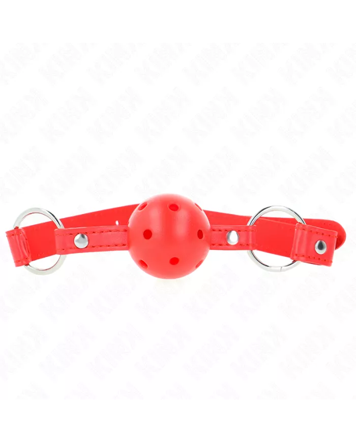 KINK - BÂTON RESPIRANT 4 CM AVEC DOUBLE RIVET MODÈLE 1 ROUGE 62,5 x 2,5 CM RÉGLABLE 42-58 CM