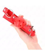 KINK - BÂTON RESPIRANT 4 CM AVEC DOUBLE RIVET MODÈLE 1 ROUGE 62,5 x 2,5 CM RÉGLABLE 42-58 CM
