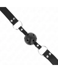 KINK - BÂTON RESPIRANT 4 CM AVEC DOUBLE RIVET MODÈLE 1 NOIR 62,5 x 2,5 CM RÉGLABLE 42-58 CM