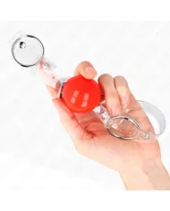 KINK - BALLE PVC TRANSPARENTE ROUGE 4 CM BAG AJUSTABLE