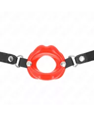 KINK - BÂTON LIP 8 CM AVEC SANGLE EN CUIR ROUGE 63 x 2 CM AJUSTABLE 39-58 CM