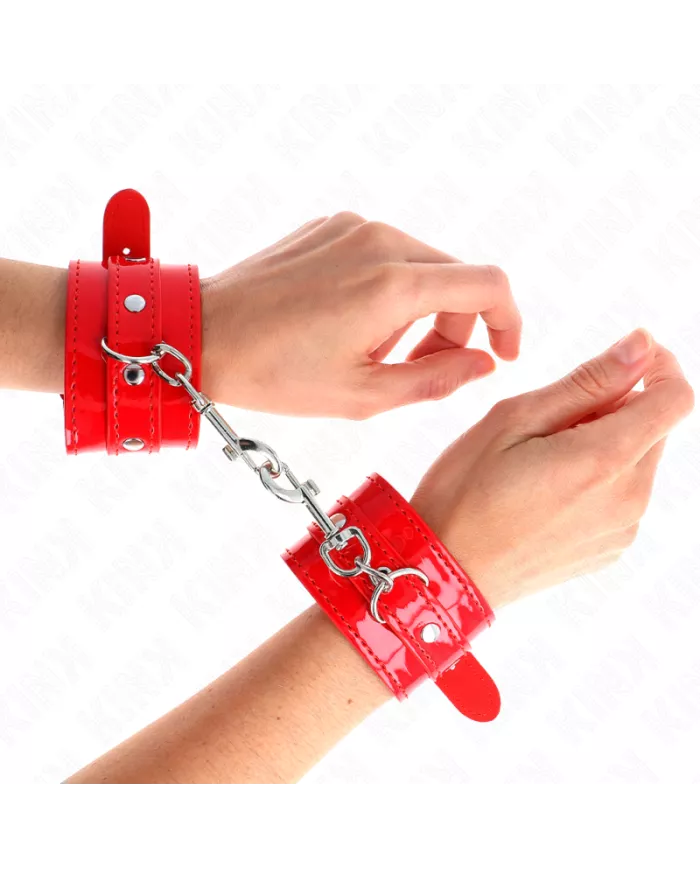 KINK - MANCHETTES BRILLANTES ROUGE AJUSTABLES 23-33 CM