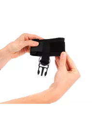 KINK - APPUI-POIGNET EN NÉOPRÈNE À ATTACHES ET BOUCLES NOIR RÉGLABLE 22-34 CM