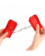 KINK - ATTENTES-POIGNETS EN NÉOPRÈNE ROUGE 42 X 5 CM