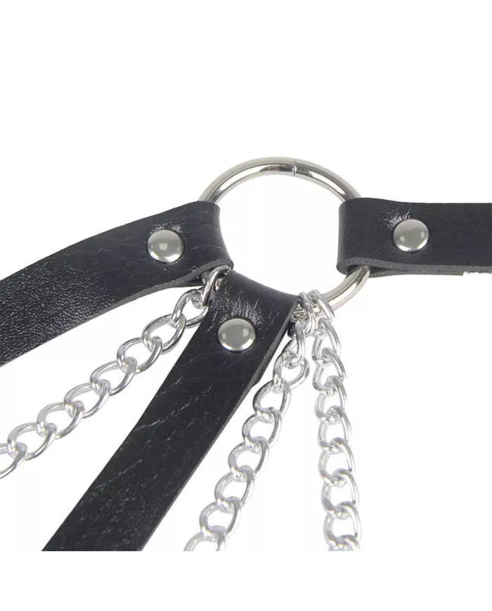 SUBBLIME - 953713 CEINTURE PUNK BONDAGE BOUCLE MÉTAL NOIRE TAILLE UNIQUE SUBBLIME - 953713 CEINTURE PUNK BONDAGE BOUCLE MÉTAL NOIRE TAILLE UNIQUE