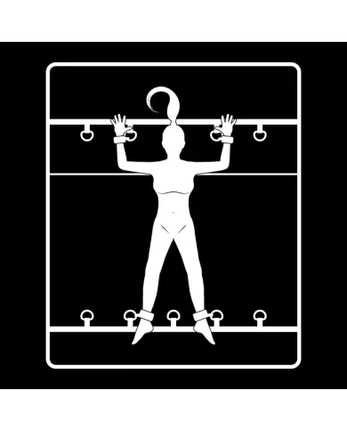 FETISH SUBMISSIVE - ENSEMBLE DE LIENS DE LIT DE LUXE AVEC DOUBLURE EN NOPRÈNE