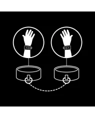 FETISH SUBMISSIVE - MENOTTES EN CUIR VÉGÉTALIEN AVEC DOUBLURE EN NOPRÈNE FETISH SUBMISSIVE - MENOTTES EN CUIR VÉGÉTALIEN AVEC DOUBLURE EN NOPRÈNE