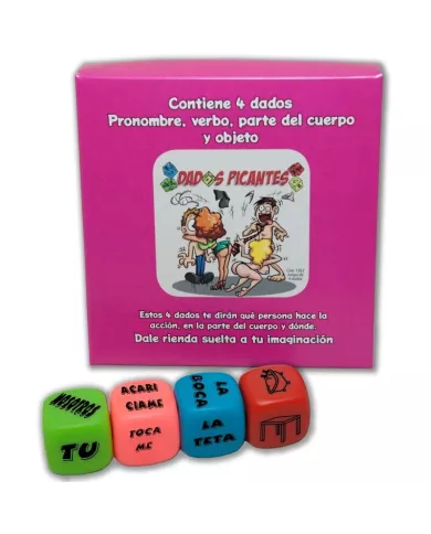 DIABLO PICANTE - JEU DE 4 DÉS DE PRONOM, VERBE, PARTIE DU CORPS ET LIEU DIABLO PICANTE - JEU DE 4 DÉS DE PRONOM, VERBE, PARTIE DU CORPS ET LIEU