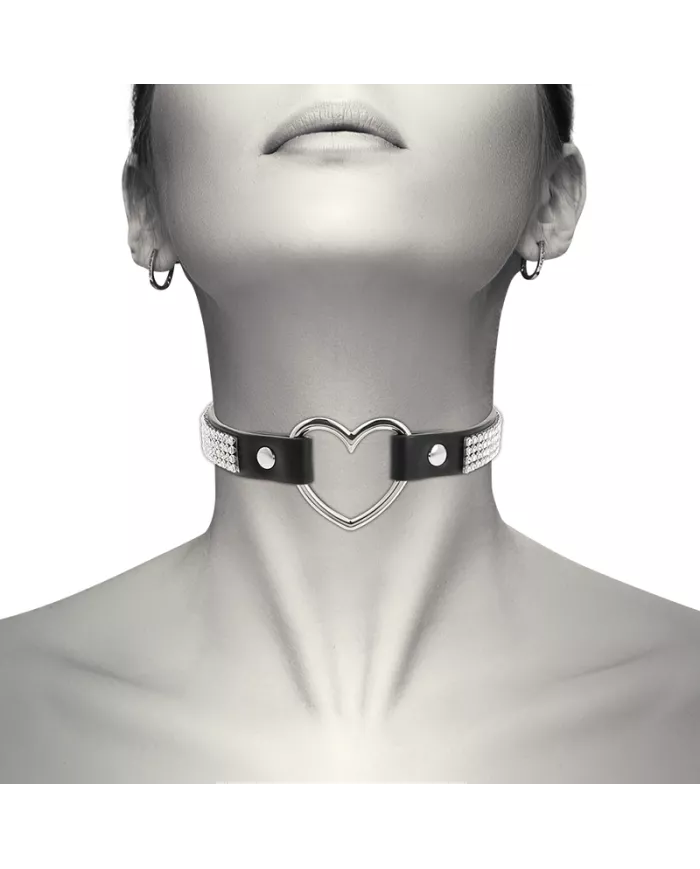 COQUETTE CHIC DESIRE - RAS DE COU EN CUIR VEGAN AVEC COEUR