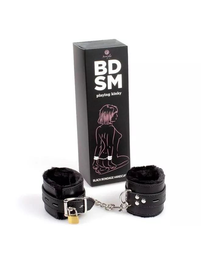 SECRETPLAY - MENOTTES DE BONDAGE NOIRES COLLECTION BDSM SECRETPLAY - MENOTTES DE BONDAGE NOIRES COLLECTION BDSM