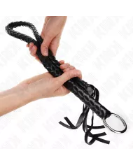 KINK - FOUET SERPENT AVEC ANNEAU À MAIN NOIR 65 CM