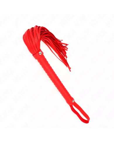 KINK - FOUET AVEC MANCHE TEXTURÉ ROUGE 48,5 CM KINK - FOUET AVEC MANCHE TEXTURÉ ROUGE 48,5 CM