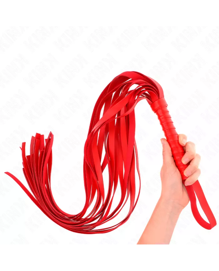KINK - FOUET ROUGE MANCHE COURT LONG QUEUE 70 CM