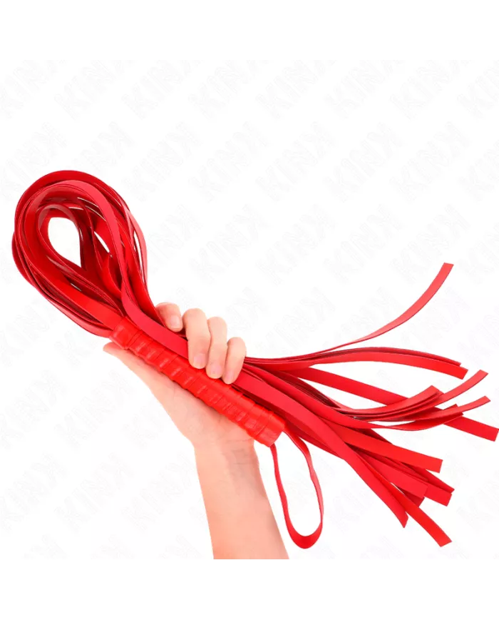 KINK - FOUET ROUGE MANCHE COURT LONG QUEUE 70 CM