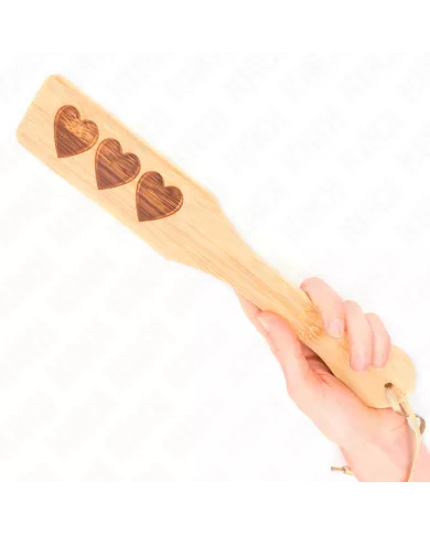 KINK - PALETTE EN BAMBOU DESIGN COEUR 32 X 5,5 CM KINK - PALETTE EN BAMBOU DESIGN COEUR 32 X 5,5 CM