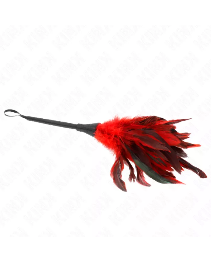 KINK - PLUMES DE POULET TICKLE EN FORME DE CORNE ROUGE 36 CM